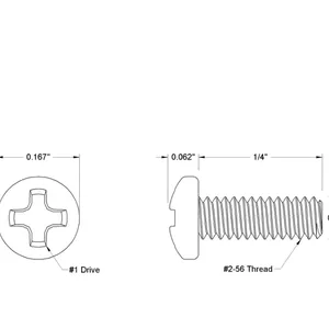 Mcmaster-carr94070A077黄铜盘头十字槽螺钉