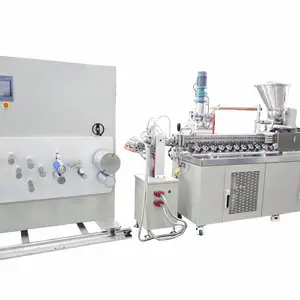 小型双螺杆挤出流延机 通用塑料工程树脂UPE薄膜成型试验机——广州普同