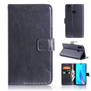 OPPO Realme3Pro手机皮套手机套RMX1851翻盖疯马纹支架防摔手机壳
