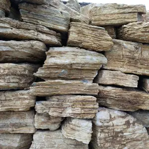 黄石千层石假山石驳岸石 5000多吨现场可选造型好