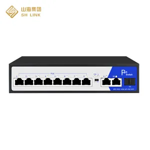 ɽ����SH LINK��SH-2110T 8�ڰ���POE+2ǧ�׼���+1ǧ��SFP������AI���ܼ������ͷ������������120W