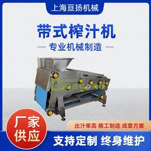 2吨/时带式压榨机苹果梨榨汁专用 苹果酒加工设备整线供应