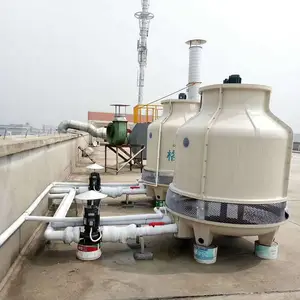 圆形冷却塔方案_诚信飞扬_圆形玻璃钢_纺织印染_复合_双型横流
