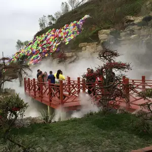 山西人工造雾喷雾景观 园林喷雾造景设备控制系统安装案例分享