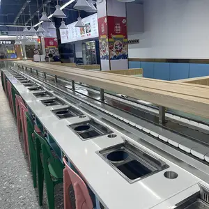 自动传送旋转小火锅设备 全套商用涮烤一体输送设备回转寿司设备
