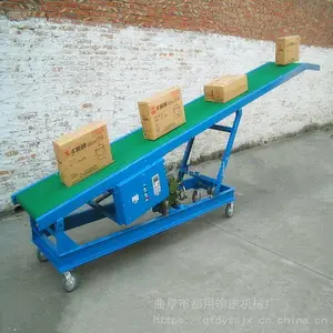 V型沙石皮带输送机粮食装车卸车皮带机15米长履带行走输送机