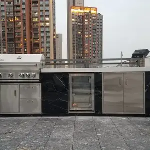 汉江天地 大理石别墅烧烤台 花园户外烧烤台图片,美式户外烧烤台庭院,户外烧烤台设计生产