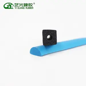 生产订制半圆D型异型硅胶发泡密实密封胶条 U型发泡硅胶条