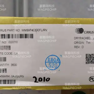 全新欧胜微WM8974CGEFL单声道编解码器与扬声器驱动 多媒体播放器