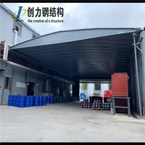 创力蓬业定制厂房雨棚 轨道推拉棚 悬空移动雨篷 防违建年限长