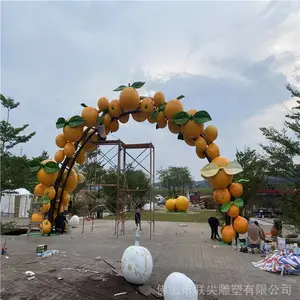 厂家玻璃钢雕塑设计 玻璃钢植物雕塑 丰收节主题雕塑定制