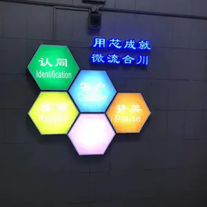 龙华大浪LED发光字招牌 背景墙水晶字发光字软膜灯箱玻璃贴