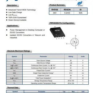 Fet东沅 FKBA3054 场效应管MOSFET 封装PRPAK5x6