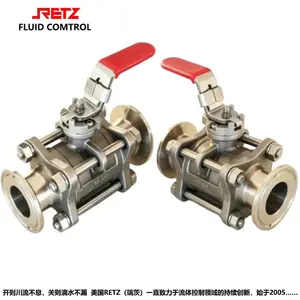 进口卡箍连接瓷球阀 快装陶瓷球芯阀品牌:美国RETZ(瑞茨)