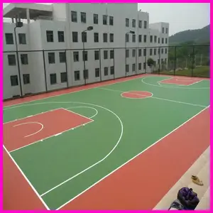 硅pu球场 篮球场 羽毛球场
