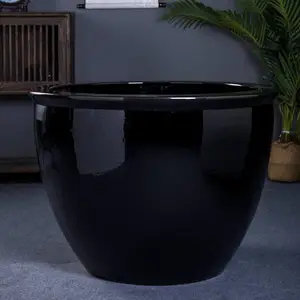 景德镇陶瓷器养金鱼大缸乌龟盆水培植物睡莲碗莲水缸摆件庭院