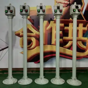 立柱式防爆控制按钮箱 铸铝防爆现场操作柱