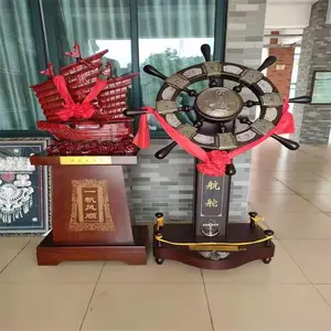焕环祥 乔迁开业礼品 周年活动礼物 树脂龙船帆船工艺品1.9米高
