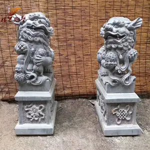 曲阳汉白玉石狮来图定做 嘉祥石雕厂门口石狮子