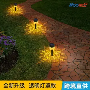 深圳太阳能花园装饰灯供应商 太阳能地插草坪灯 镂空投影户外灯
