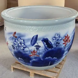 陶瓷1.2米 1.5米陶瓷大缸 门海陶瓷大缸酒店装饰摆件 庭院养鱼景德镇