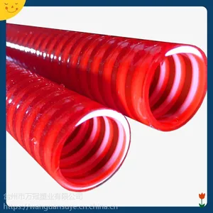 家用清洗机进水管,1/2“红色透明塑料螺纹管,螺旋管