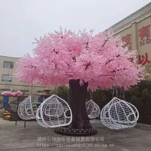 网红许愿树 心悦彩灯网红旋转树 2021年景区新款八人摇摆秋千