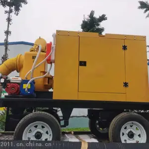 抗旱排涝用柴油机污水自吸泵 1000方柴油机水泵 92KW四轮拖车防雨罩柴油机水泵