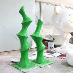 玻璃钢竹子竹树雕塑创意卡通植物树模型广场游乐园景观摆件
