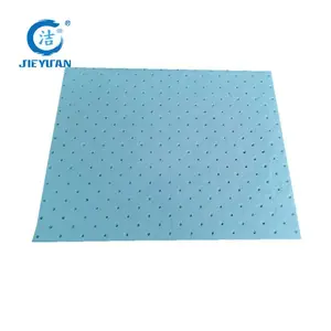 洁源CB2001X蓝色2MM厚碱性吸附片100片/箱多用途化学品吸附棉