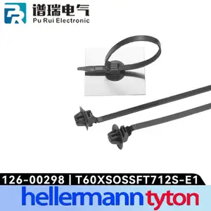 箭头形一体式扎带 126-00298 T60XSOSSFT712S-E1-HS-BK 电缆扎带
