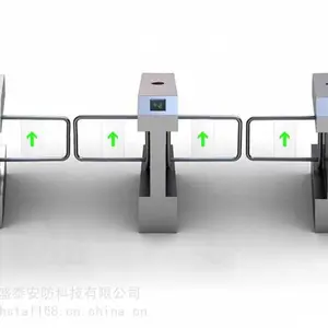 华盛泰智能摆闸厂家、不锈钢防撞摆闸自动复位、企业自行车通道摆闸门禁、人行通道快速通行摆闸