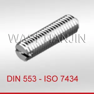 供应 DIN553 开槽锥端紧定螺钉 天津万喜紧固件