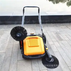 不用电不用油扫地车工厂工业无动力环保窗款980mm宽55升垃圾箱扫地机
