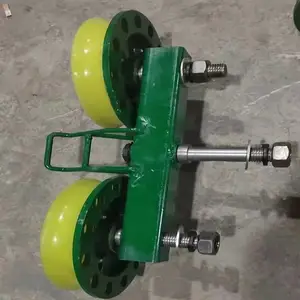 矿山专用架空人车托绳轮组 边型双托绳轮