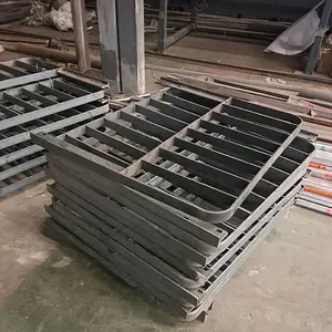 定制铁艺金属格栅盖板焊接加工 扁钢格板平台污水处理排水沟盖板
