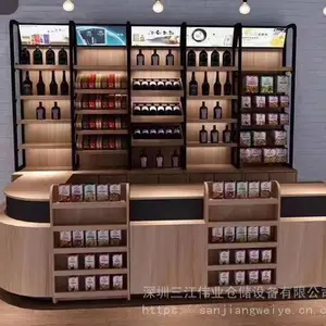厂家定制木质收银台大理石台面实木耐用美观收银台实木定制