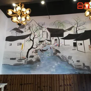 2020创业壁画墙画全自动打印机大型墙体画打印机彩绘机喷绘机
