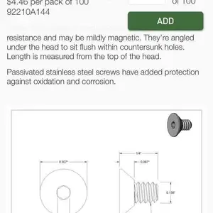 MCMASTERCARR 原装进口紧固件92210A144