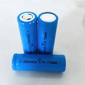 ICR14430圆柱锂电池 3.7V 650,700mAh 遥控器电池 声控感应灯可充锂电池