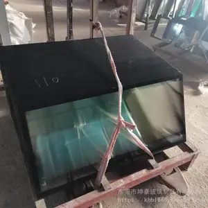 东莞丝印钢化玻璃厂家定制加工洁净门窗5mm丝印钢化玻璃丝印黑色边框