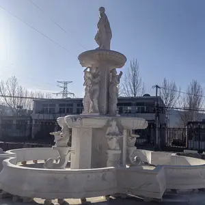 欧式石雕喷泉别墅广场大理石石雕喷泉水系流水摆件雕刻厂家定制