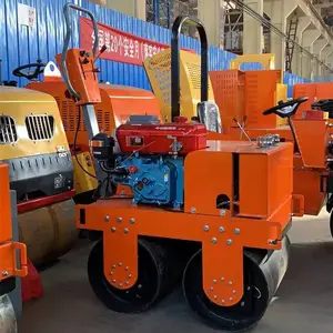 600型小型路面压路机 单钢轮/双钢轮地面压实机 沟渠施工压平机