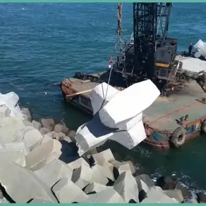 码头护岸扭王字块_海岸防浪石_海防工程消波块