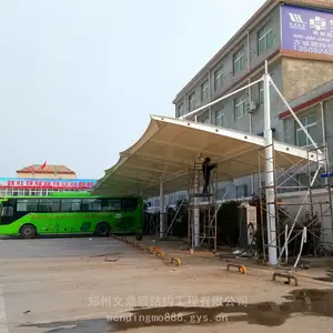 山西晋中充电桩遮阳棚厂家 阳泉充电站雨棚膜结构厂家