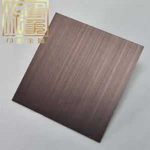 发黑做旧红古铜拉丝不锈钢板/紫铜不锈钢建筑装饰装潢加工厂