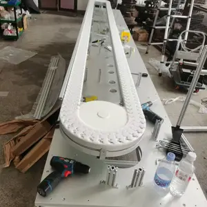 米高米柔性链板输送机 环形柔性链板输送机 工装托盘柔性链板输送机