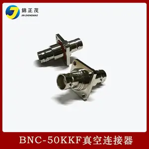 锦正茂 BNC法兰四孔固定高真空连接器 同轴射频 BNC-50KKF