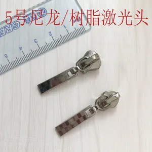 现货 5#黑镍碟形下拉片拉头 服装皮夹克外套适用 蝶形树脂拉链头