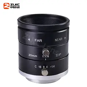 ZLKC中联科创25mm工业镜头HM2514MP3低畸变300万像素2/3